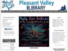 Tablet Screenshot of pleasantvalleylibrary.org